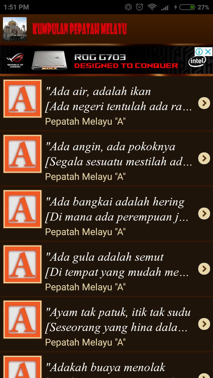 Kata Kata Pepatah Melayu