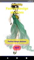 Fashion design sketches poster