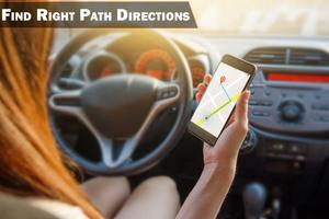 GPS Navigation & Driving Route Affiche