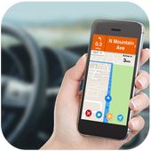 Navegación GPS y Tráfico Mapas Tracker icono