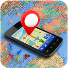 Navegación GPS, alertas de tráfico de mapas icono