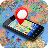 Navegación GPS, alertas de tráfico de mapas icono