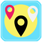 Navegador mapa en GPS icono