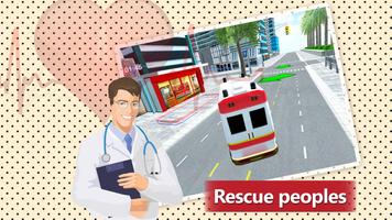 911 Ambulance Rescue Simulator Game 2018 โปสเตอร์