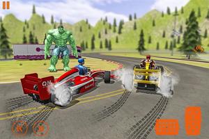 Superhero Real Car Racing Stunts: Super Hero Games capture d'écran 2
