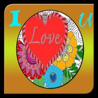 I Love U Coloring plakat