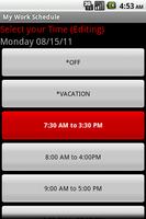 My Work Schedule screenshot 2