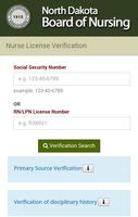 NDBON License Verification poster