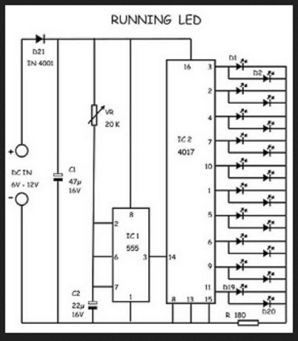  Rangkaian  Lampu  Led  Berjalan 220  Volt  Seputar Jalan