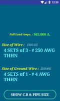 NEC Conductor Size Calculator Affiche