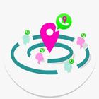 Find nearby Friend in whatsapp icône