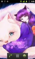 neko and cat live wallpaper اسکرین شاٹ 1