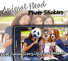 Animal Head Photo Stickers الملصق