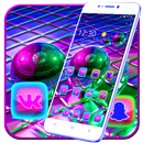 Purple Neon Ball Theme APK