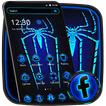 Blue Neon Light Spider Theme