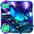 Neon Buttrefly Galaxy Theme