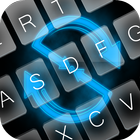 Neon Blue GO Keyboard Theme icône