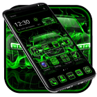 Neon Green Car Theme آئیکن
