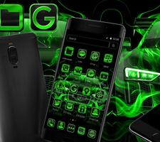 Neon Green Car Theme اسکرین شاٹ 1