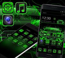 Neon Green Car Theme اسکرین شاٹ 2