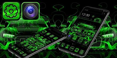 Neon Green Car Theme اسکرین شاٹ 3