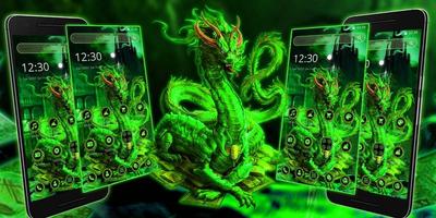 Neon Green Dragon Theme syot layar 3