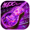 Neon Guitar Music Keyboard Theme