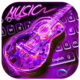 Neon Guitar Music Keyboard Theme icon