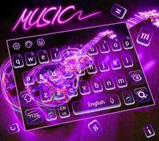 Neon Guitar Music Keyboard Theme screenshot 3