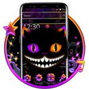 Neon Black Cat Theme APK