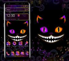 Neon Black Cat Theme poster