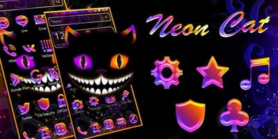 Neon Black Cat Theme screenshot 3