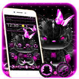 Dark Purple Neon Kitty Theme icon