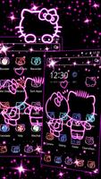 1 Schermata Tema Neon Love Kitty