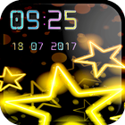 Digital Clock Live Wallpaper with Neon Theme icône