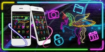 Neon Light Unicorn Theme screenshot 3