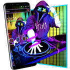 Neon DJ Music Colorful Theme icono
