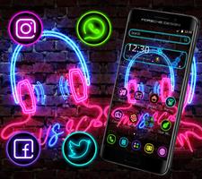 پوستر Neon Music Light Theme