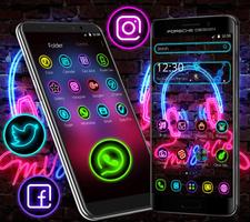 برنامه‌نما Neon Music Light Theme عکس از صفحه