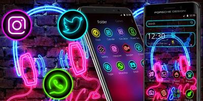 Tema Neon Music Light screenshot 3