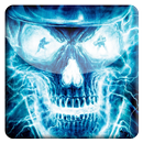 Neon Skull FBI Live Wallpaper-APK