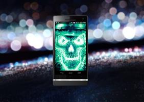 Neon Skull FBI Live Wallpaper Affiche