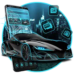 Neon Sports Car Theme APK download