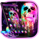 Neon Paint Colorful Skull Theme APK