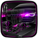 Neon Purple Black Car Theme APK