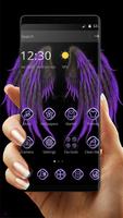 Neon Purple Wings-thema screenshot 2