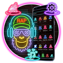 Neon Rap DJ Monkey Thème APK