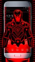 Neon Red Iron Man Thème Affiche