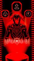 Neon Red Iron Man Thème capture d'écran 1