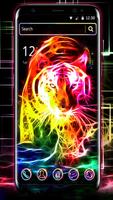 Neon Wild Tiger Theme পোস্টার